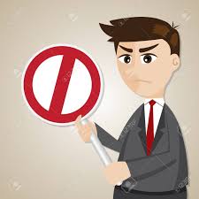 Illustration Of Cartoon Businessman Holding Prohibited Signage Royalty Free  Cliparts, Vectors, And Stock Illustration. Image 28742680.
